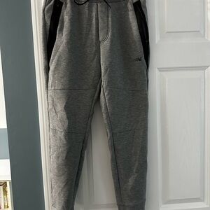 Gray American Eagle Jogger Sweatpants with Black Accents